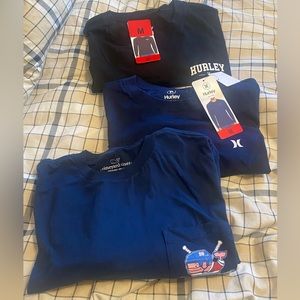 3 Men’s LS tshirts. Hurley and Vineyard Vines.NWT. Size M
